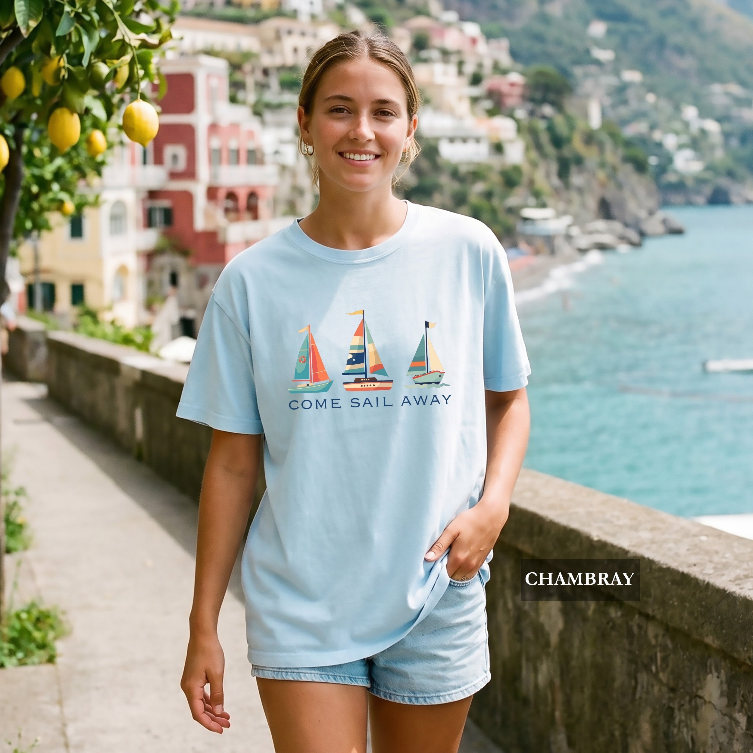 Colorful Sailboats Comfort Colors® Shirt